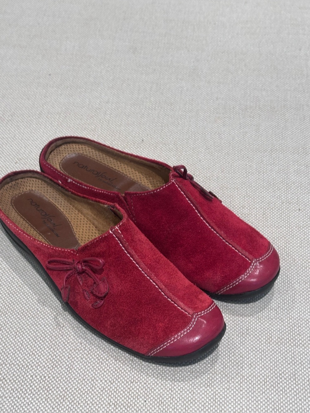 NATURAL SOUL size 8.5 Naturalizer Suede Red Slip-On Leather Comfort Loafer NEW - Picture 5 of 13